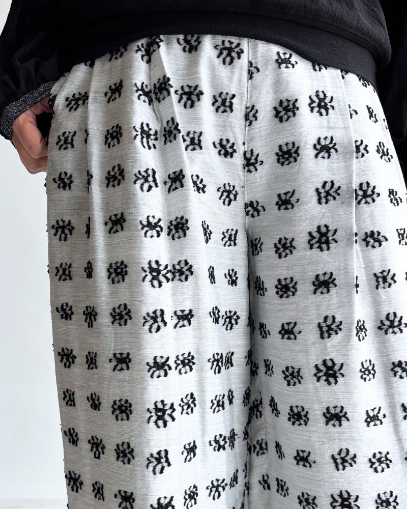 ジャガード ワイドパンツ LightGray