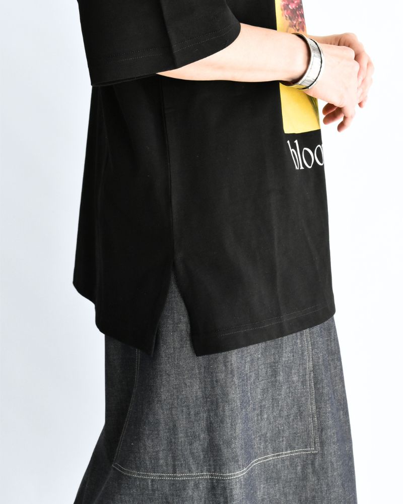 2Way プリントTシャツ Black