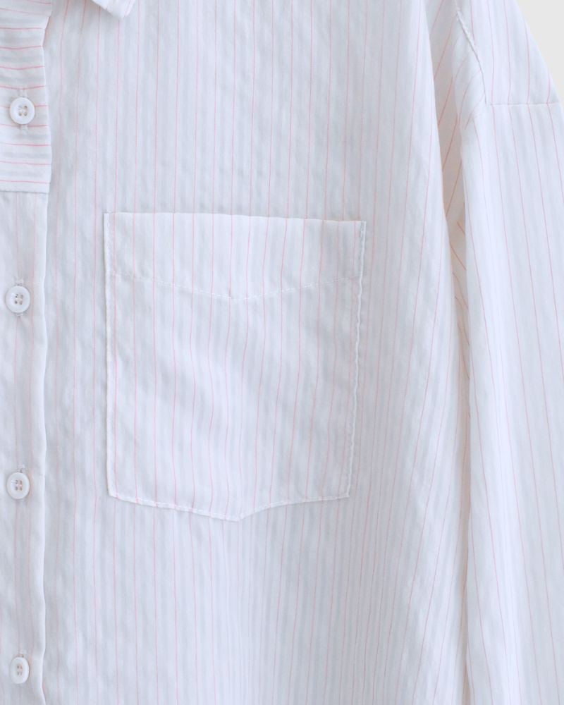 シアーストライプシャツ 'TESSA' OffWhite