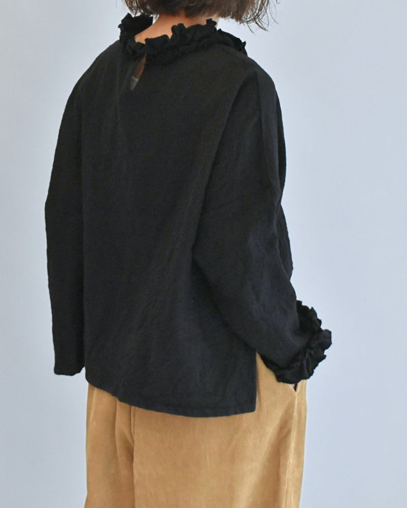 ウールボックスプルオーバー Black