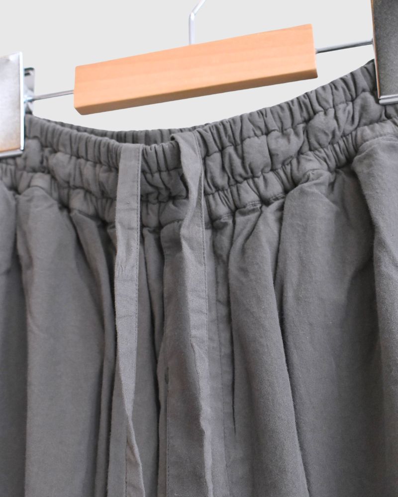 40s ORGANIC POPLIN (OVERDYE) EASY PANTS SmokeGray