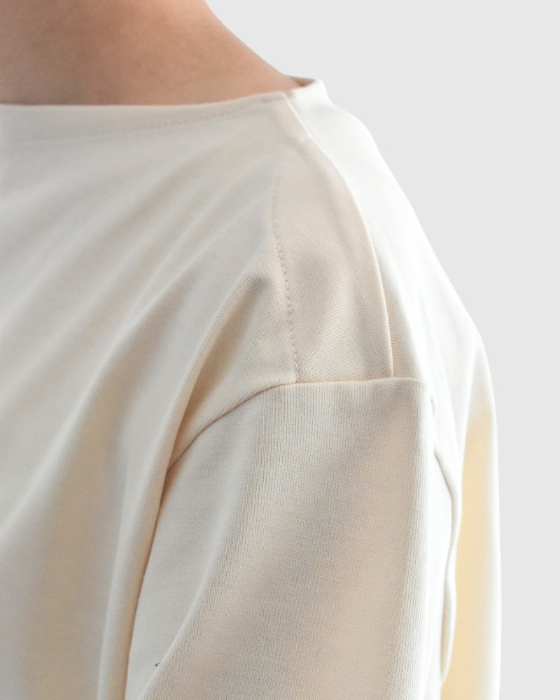 ギザコットン バスクTシャツ Ivory