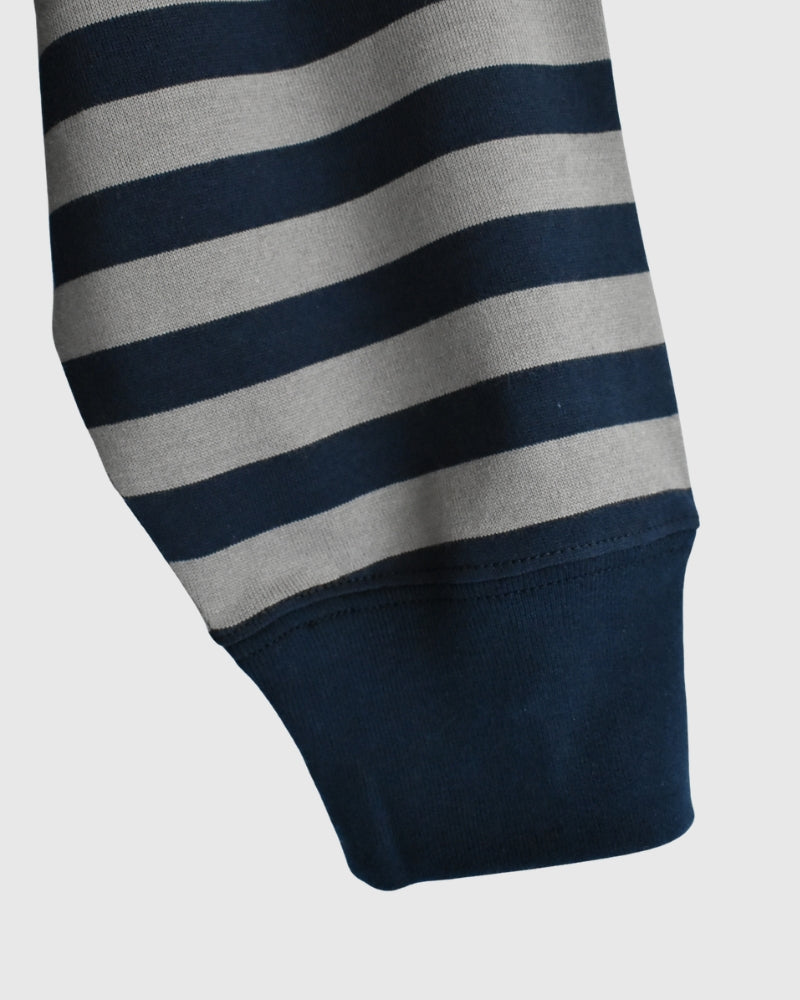 タック コクーンTシャツ Gray/Navy Border