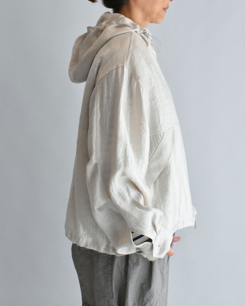 シャイニー フーディブルゾン OffBeige