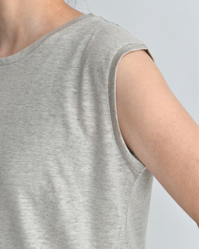 クルーネック ノースリーブTシャツ Natural