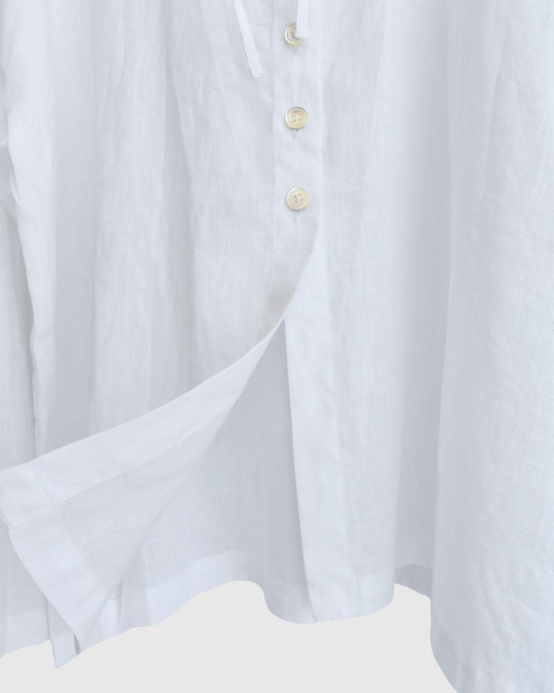 フーディシャツ（LINEN） White