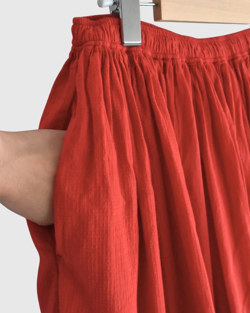 RAJASTHAN GATHERED SKIRT Red