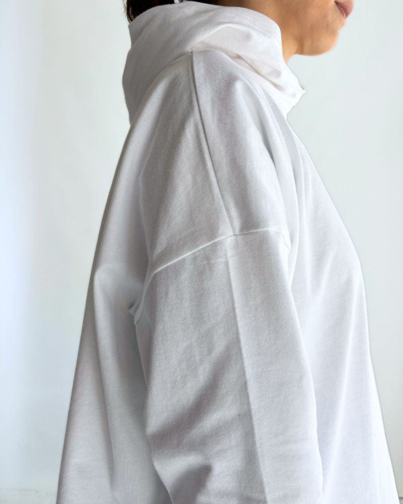 ドローストリング フーディプルオーバー White