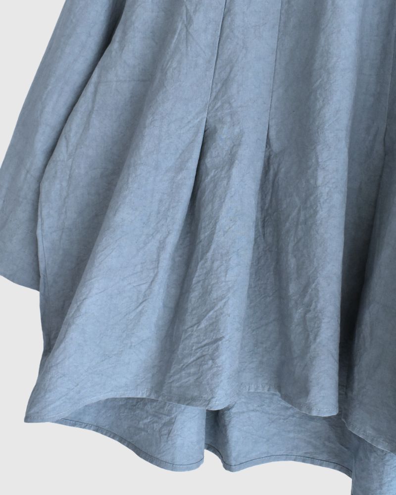 タックブラウス GrayishBlue