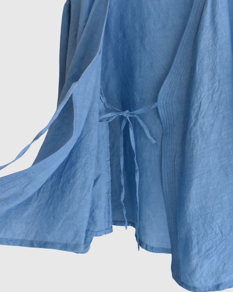 インディゴリネン カシュクールシャツ LightBlue