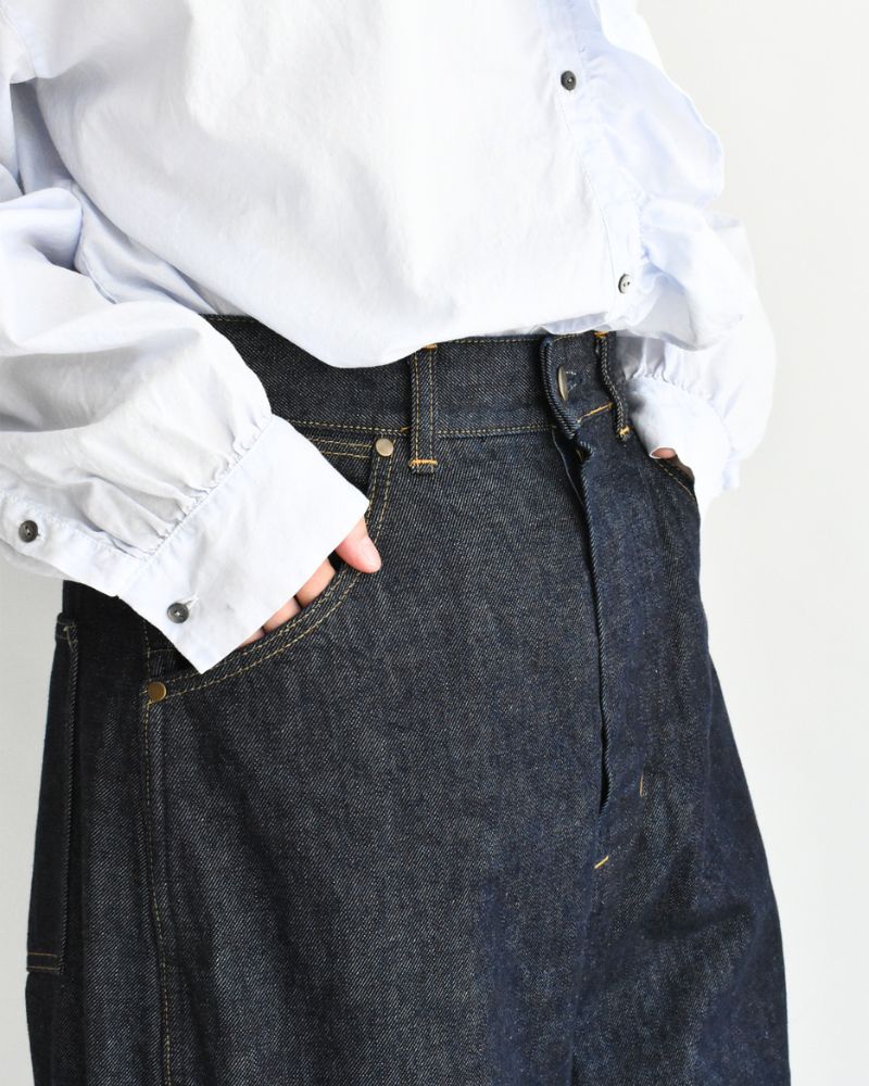 13ozムラ糸 バギーデニムパンツ OneWash