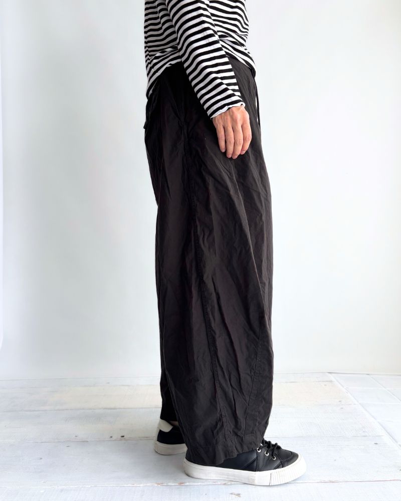 コットンシルクパンツ Black
