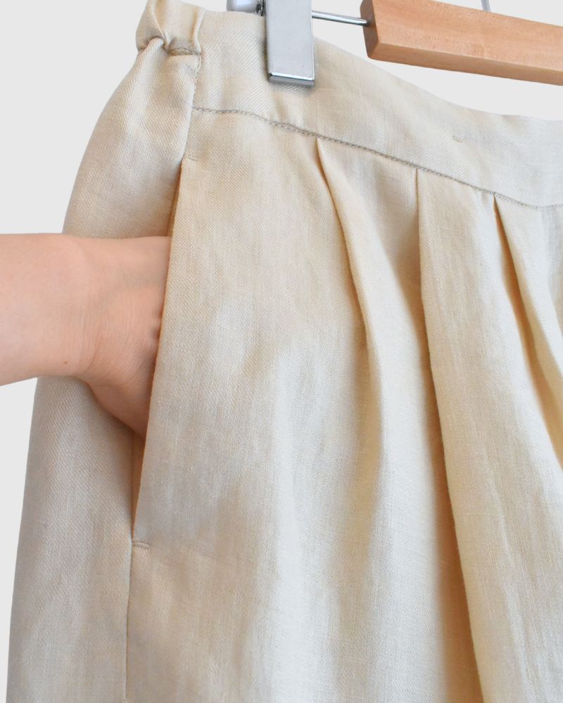 サルエルワイド ショートレングスパンツ Ivory