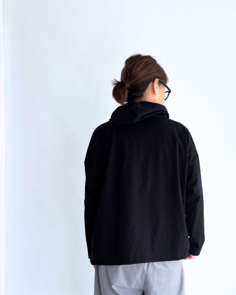 ドローストリング フーディプルオーバー Black