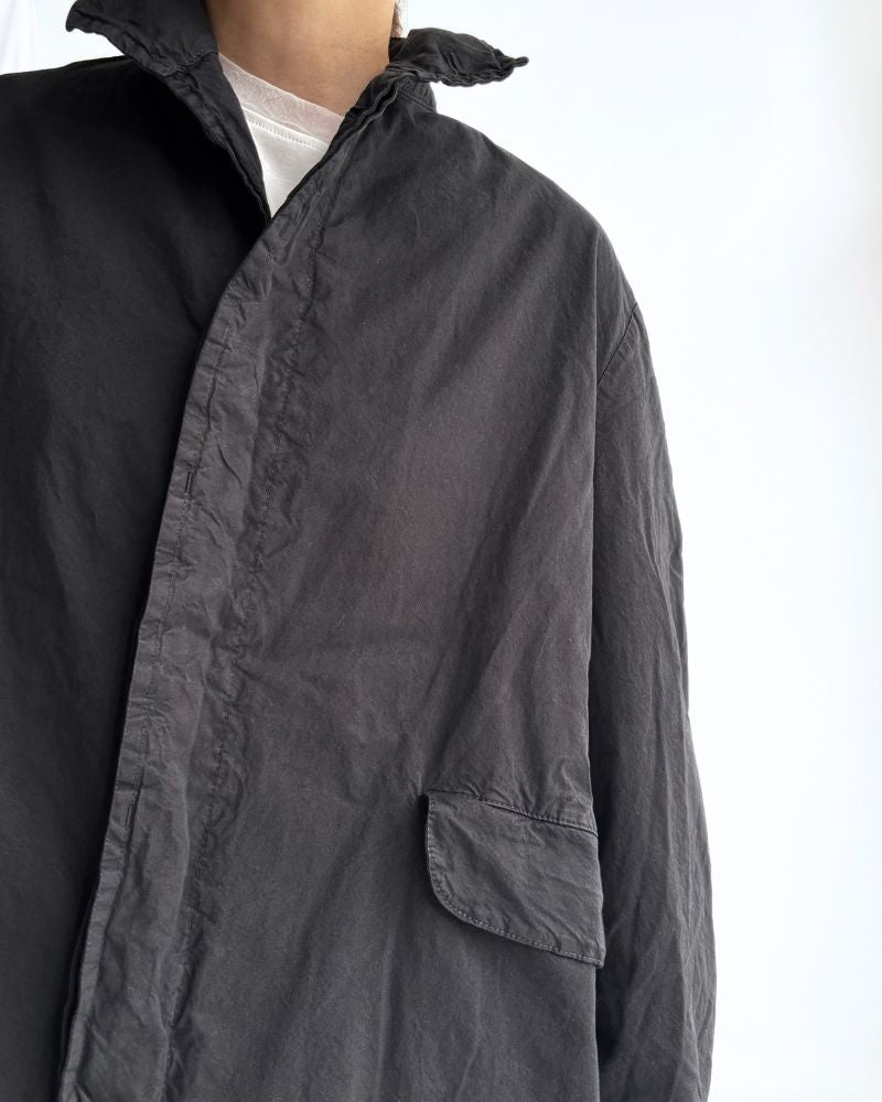 ガーメントダイショートコート Black