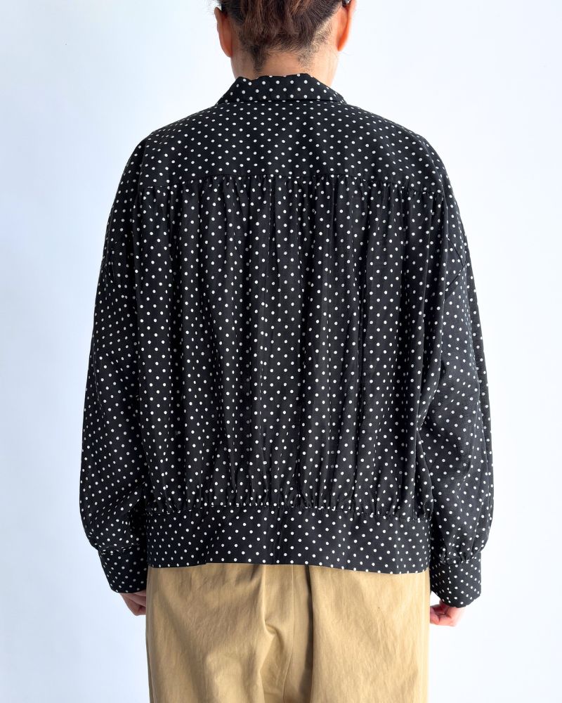 ドットギャザーブラウス SumikuroDot