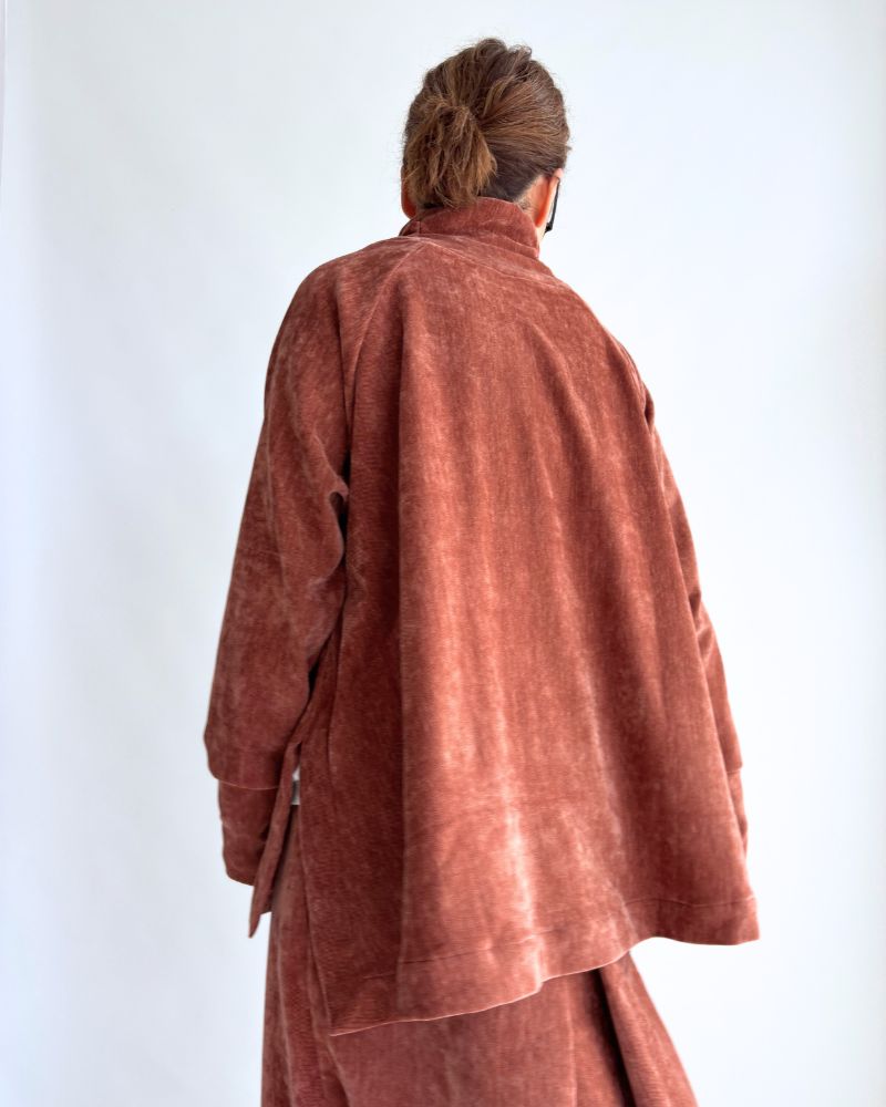 ハイネックフレアデザイントップス'BONI' Teracotta