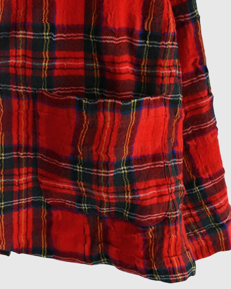 コットンウール タータンチェックジャケット Red