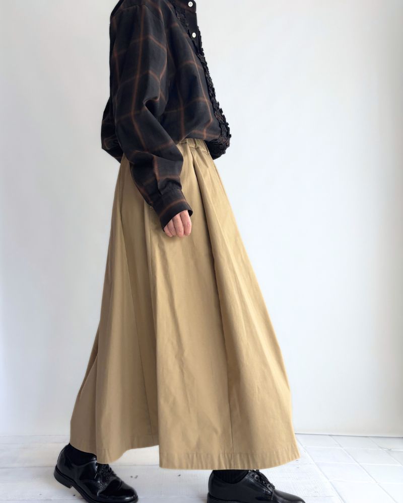 DOLLY-TWILL タックスカート Beige
