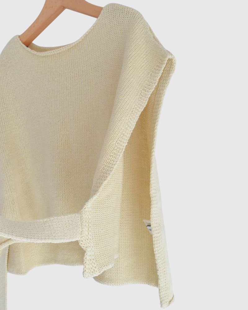 リボンニットベスト Ivory