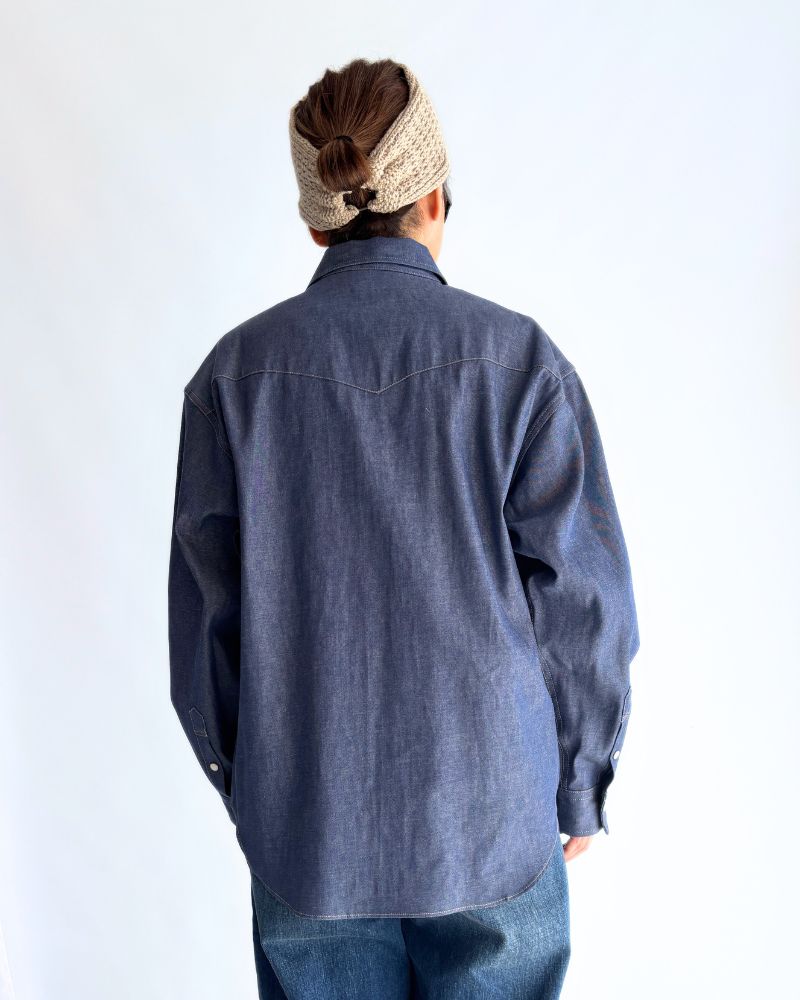 BRENDA-DENIM ウエスタンシャツ Blue
