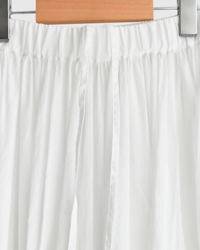 ティアードギャザースカート（COTTON） White