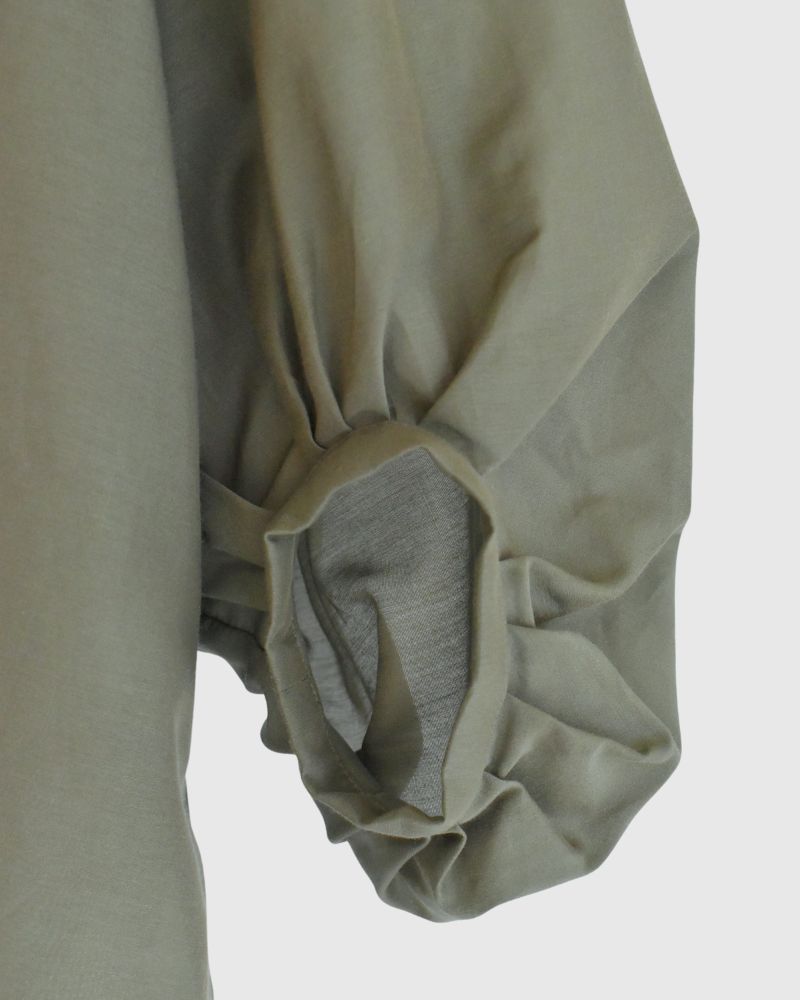 バルーンスリーブ ブラウス（コットンシルク） Khaki