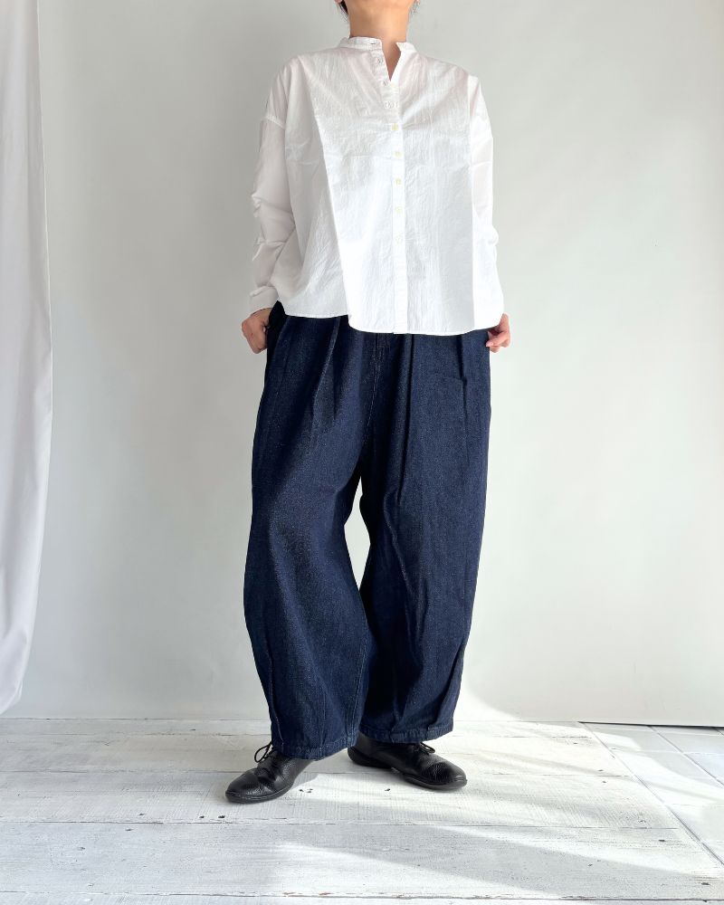 裾デザインコクーンシルエットデニム 'SAFY' OneWash