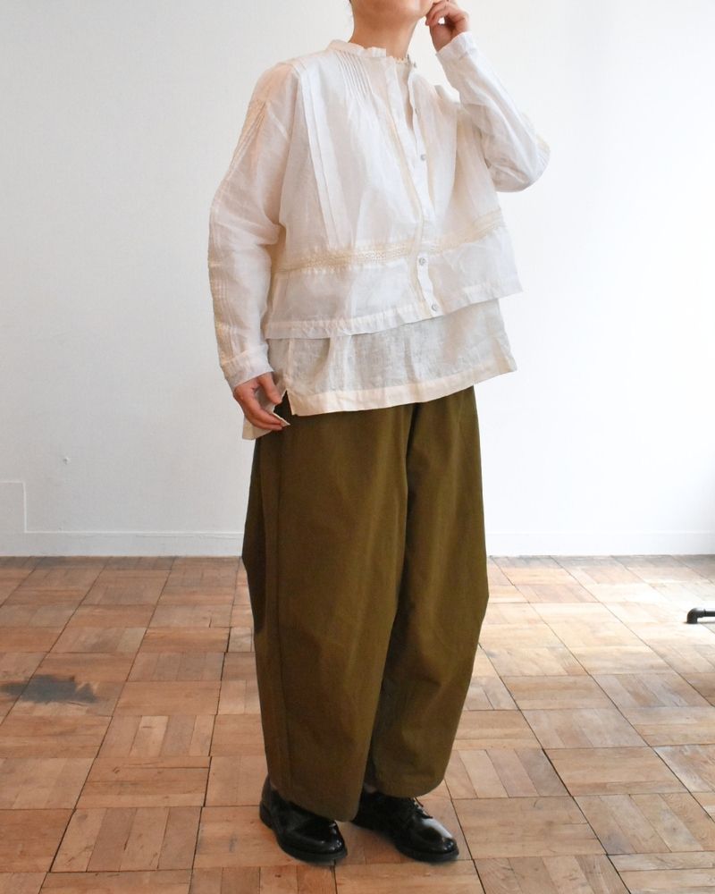 【予約】MS/F RS001 エアリーピンタックレースブラウス（9月初旬 - 9月中旬）