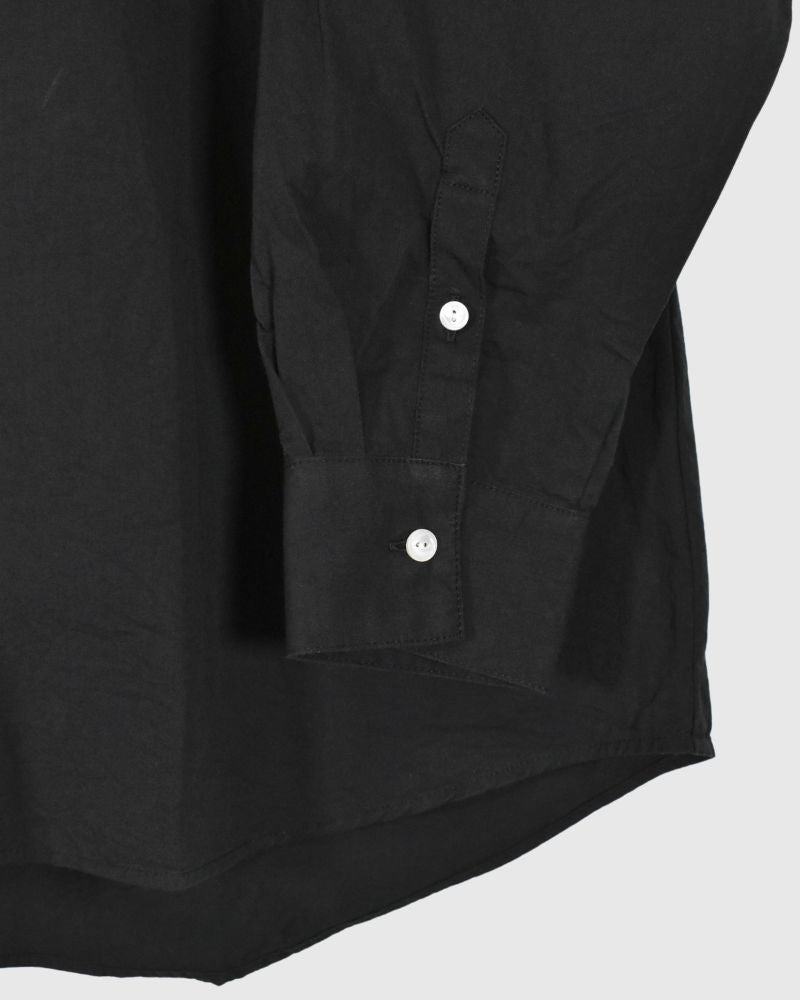 PLEATED COLLAR SHIRT Black