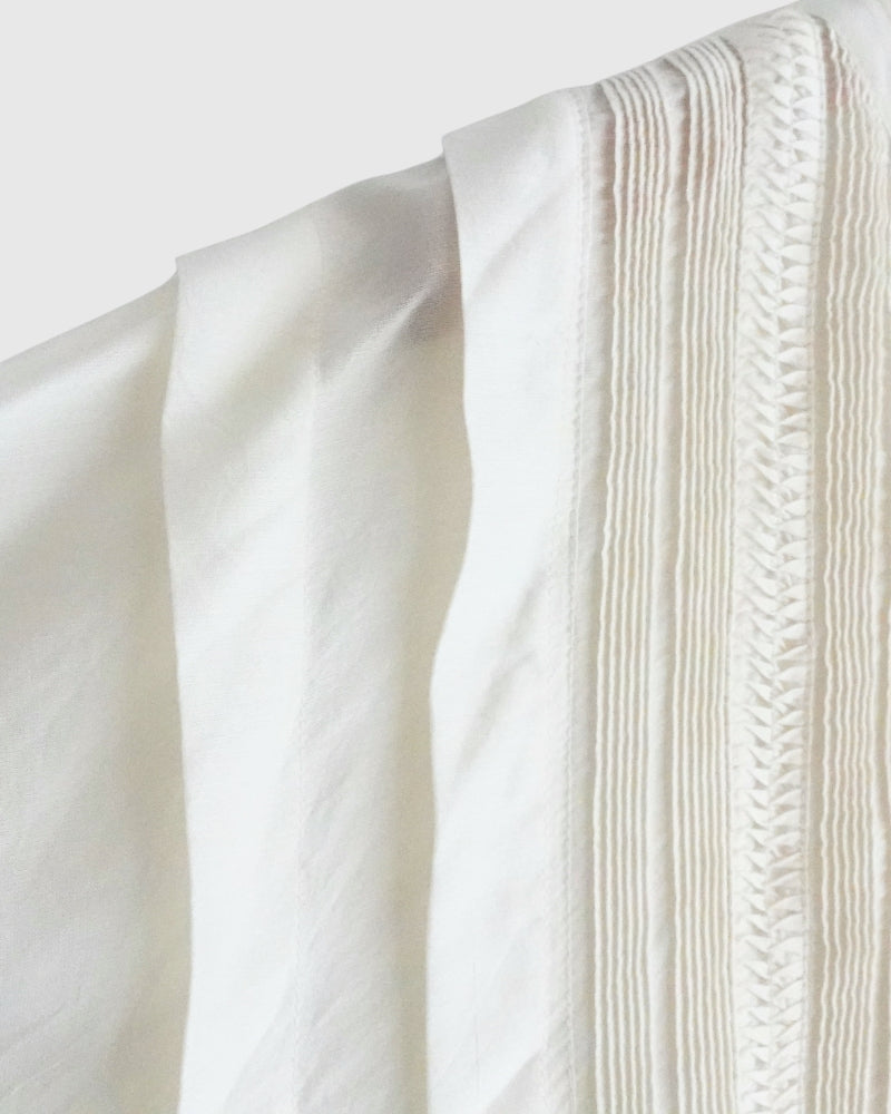 エアリーピンタックレースブラウス OffWhite