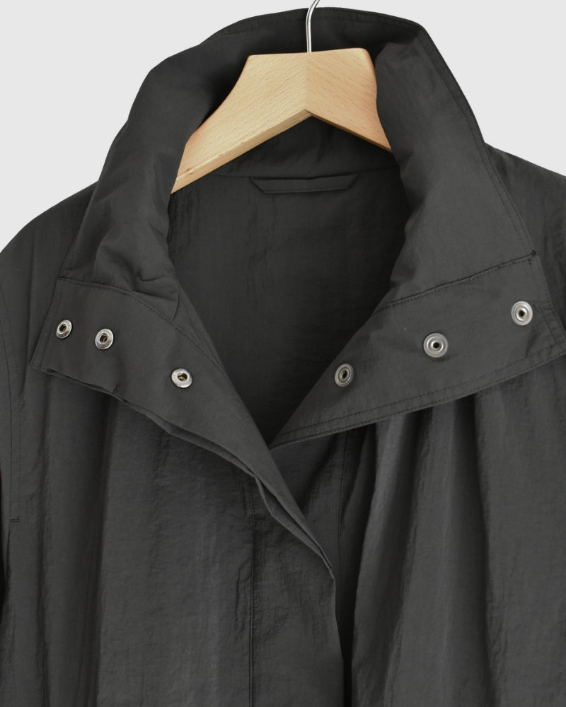 ファンネルネックジャケット Black