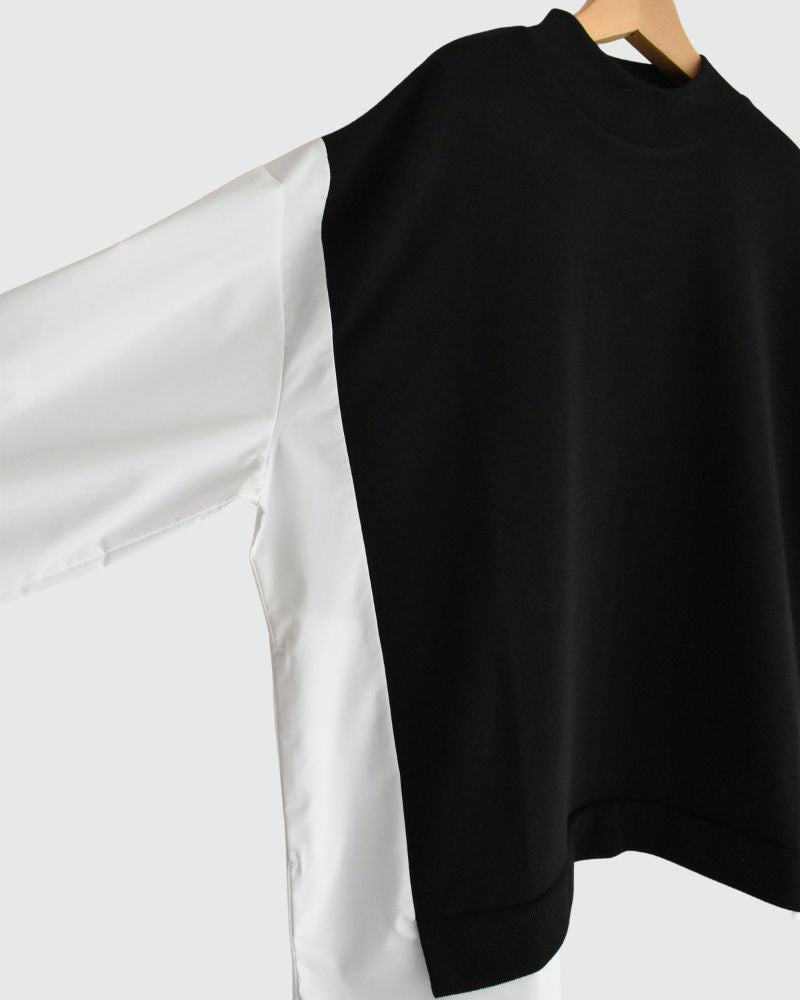 ニットコンビトップス 'JOHA' Black