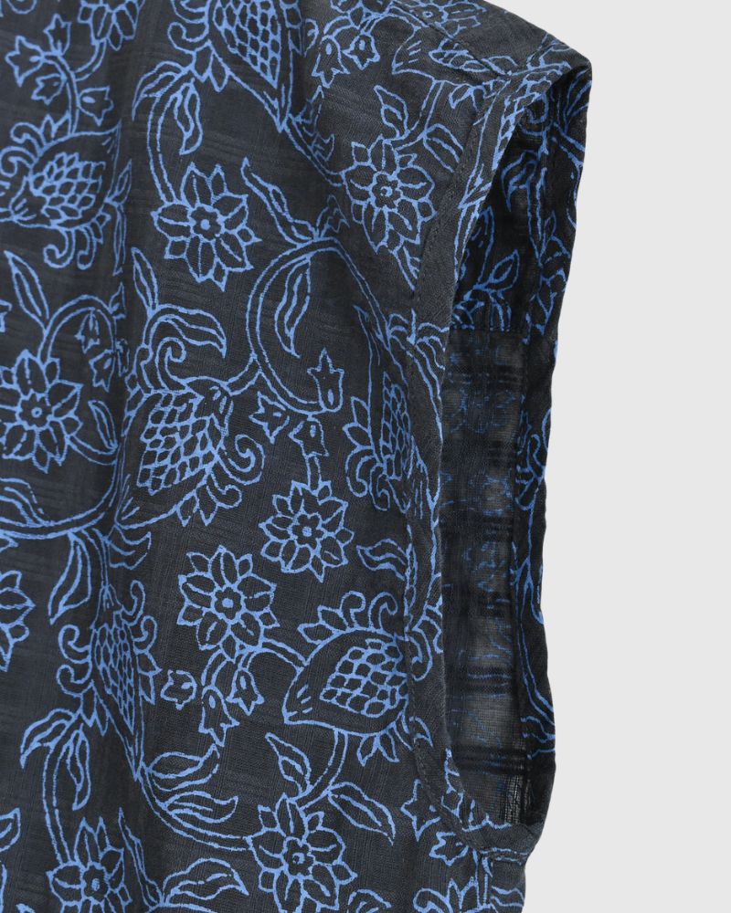 FRENCH/SL FRILL COLLAR SHIRTS Navy/Blue