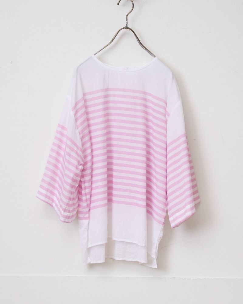 【予約】MS/F LA471 バスクボーダーショートスリーブブラウス（5月中旬 - 5月末）