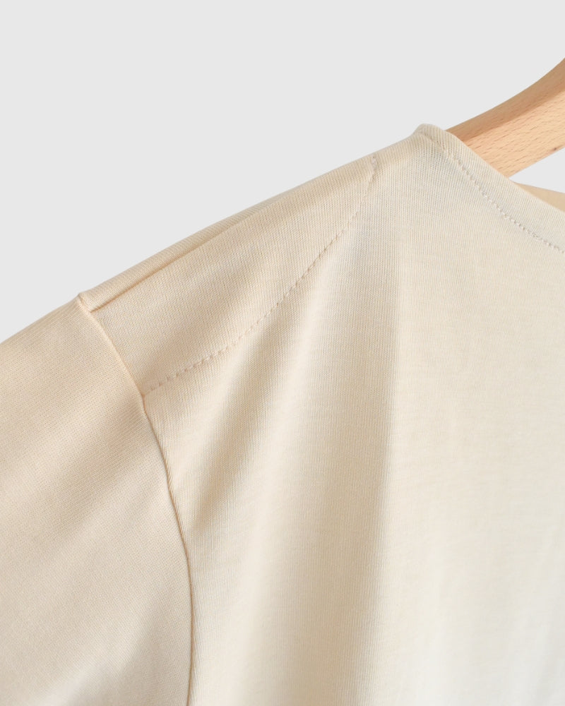 ギザコットン バスクTシャツ Ivory