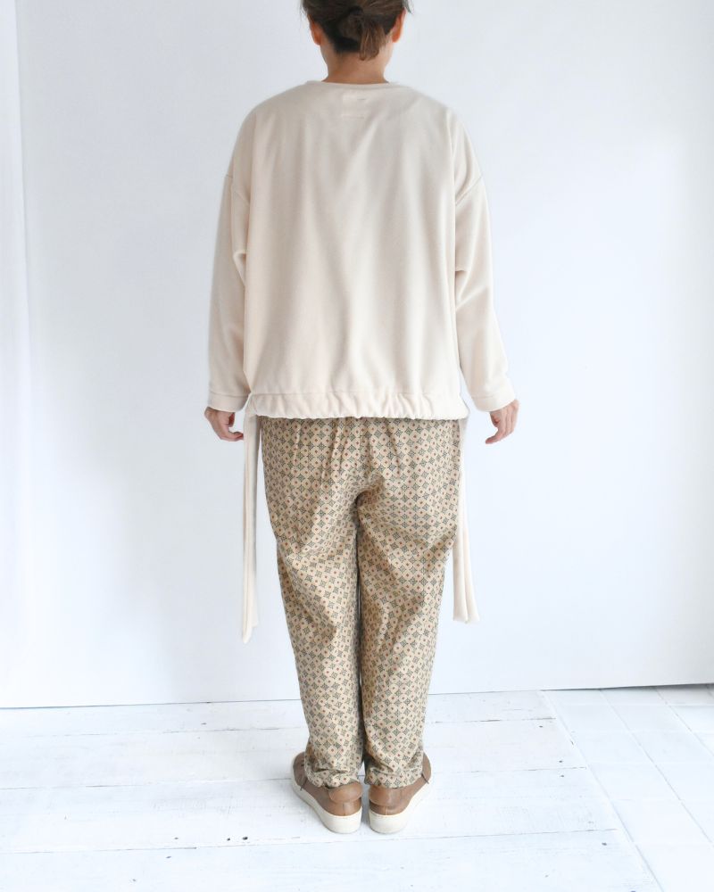 フリース ヘムリボンプルオーバー Milk