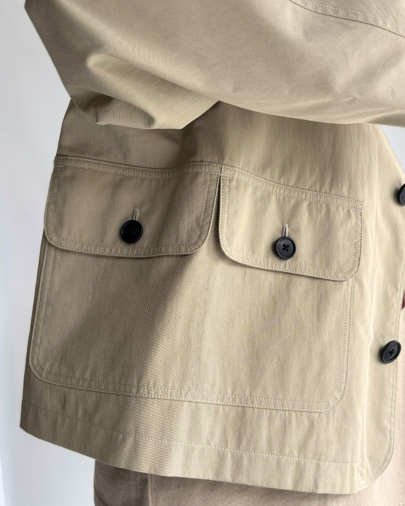 ROCKY-GABA カラーレスジャケット Beige