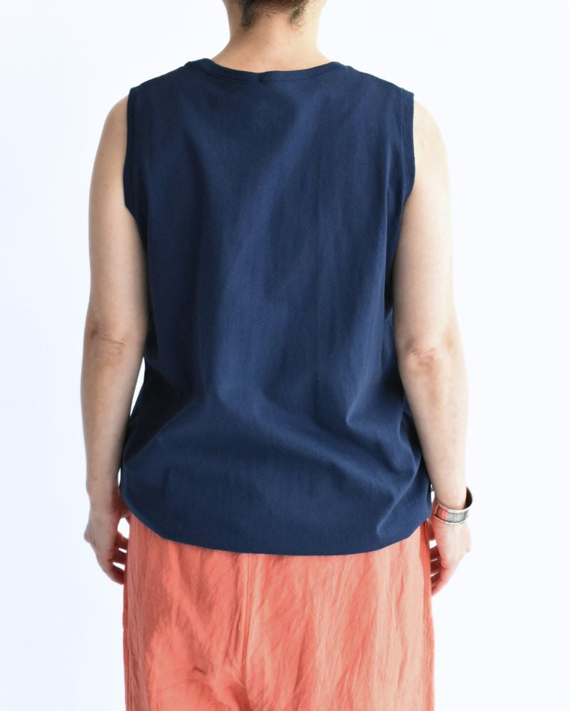 ノースリーブ ドロストTシャツ Navy