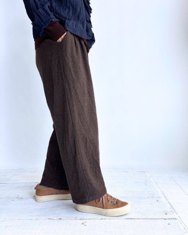 ウールタックパンツ Brown