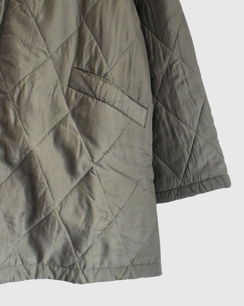 FRONT BUTTON SHORT COAT Olive