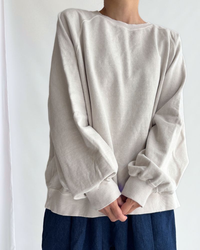 Pigment dye スウェットL/S Ivory