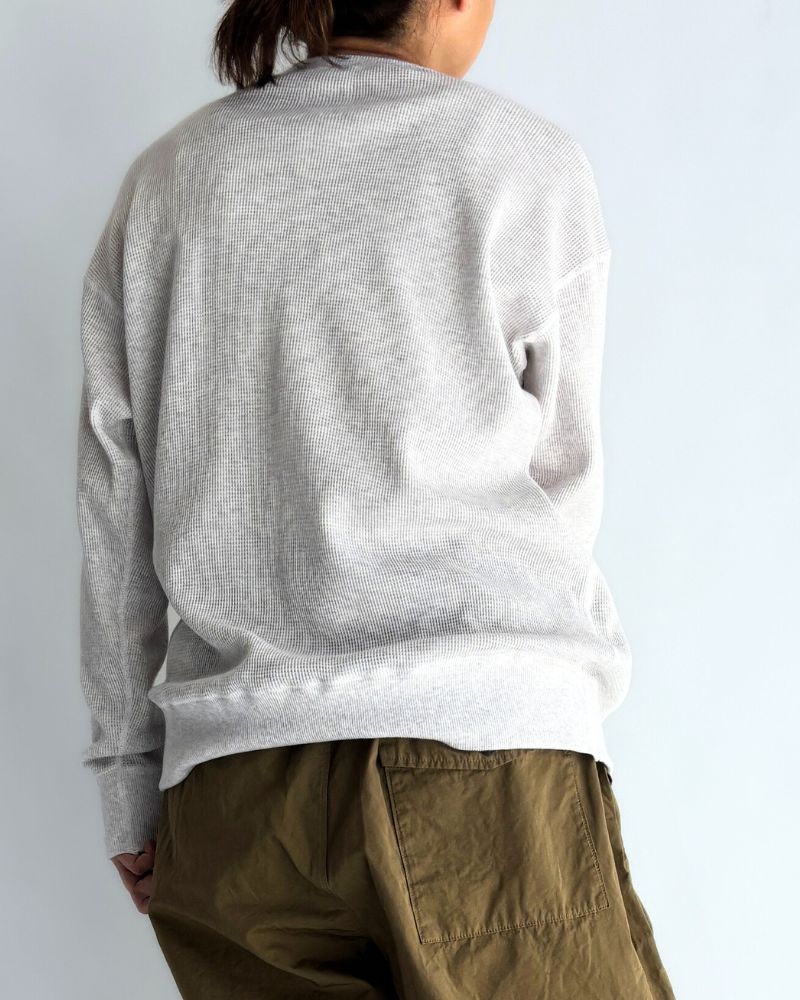 ワッフルロングスリーブTee OatmealGray