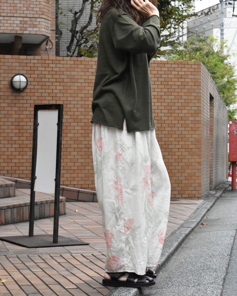 【予約】S/S G1041 ANTIQUE FLOWER PRINT WIDE PANTS（3月初旬 - 3月中旬）