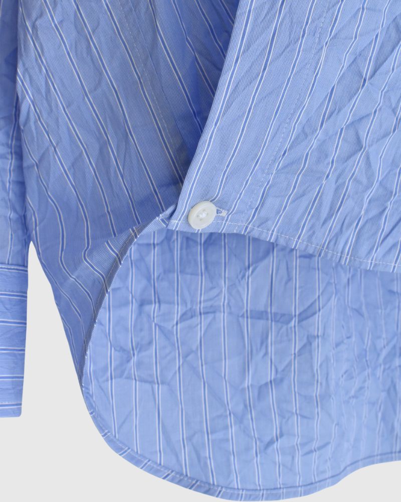 CLEA-CC 2WAYレギュラーカラーシャツ SaxStripe