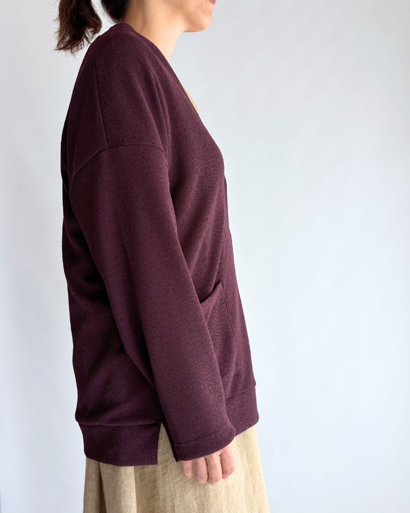 RANDOM WAFFLE カーディガン Burgundy