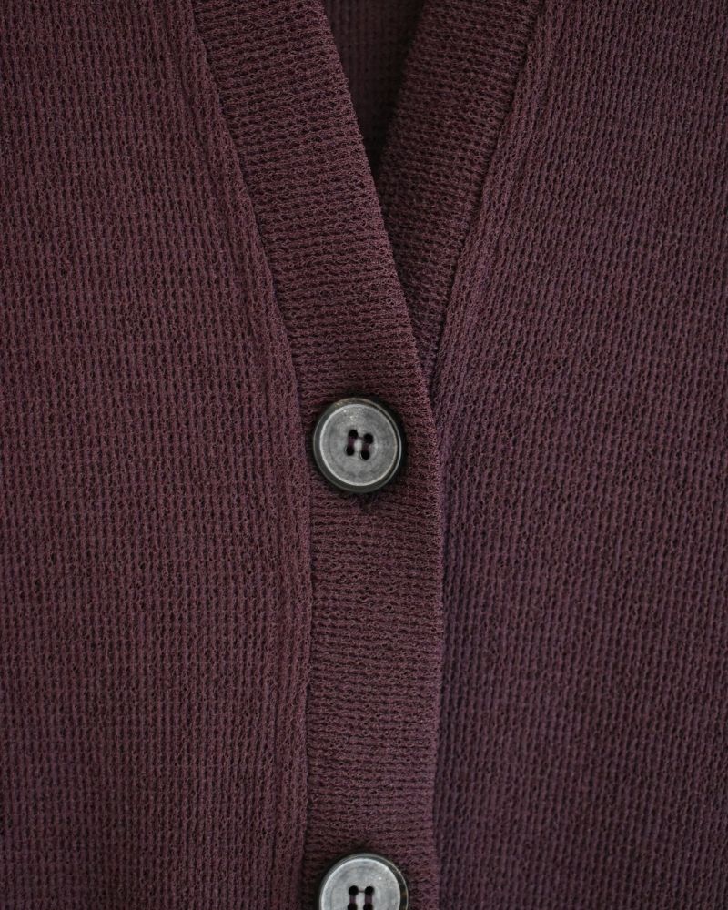 RANDOM WAFFLE カーディガン Burgundy