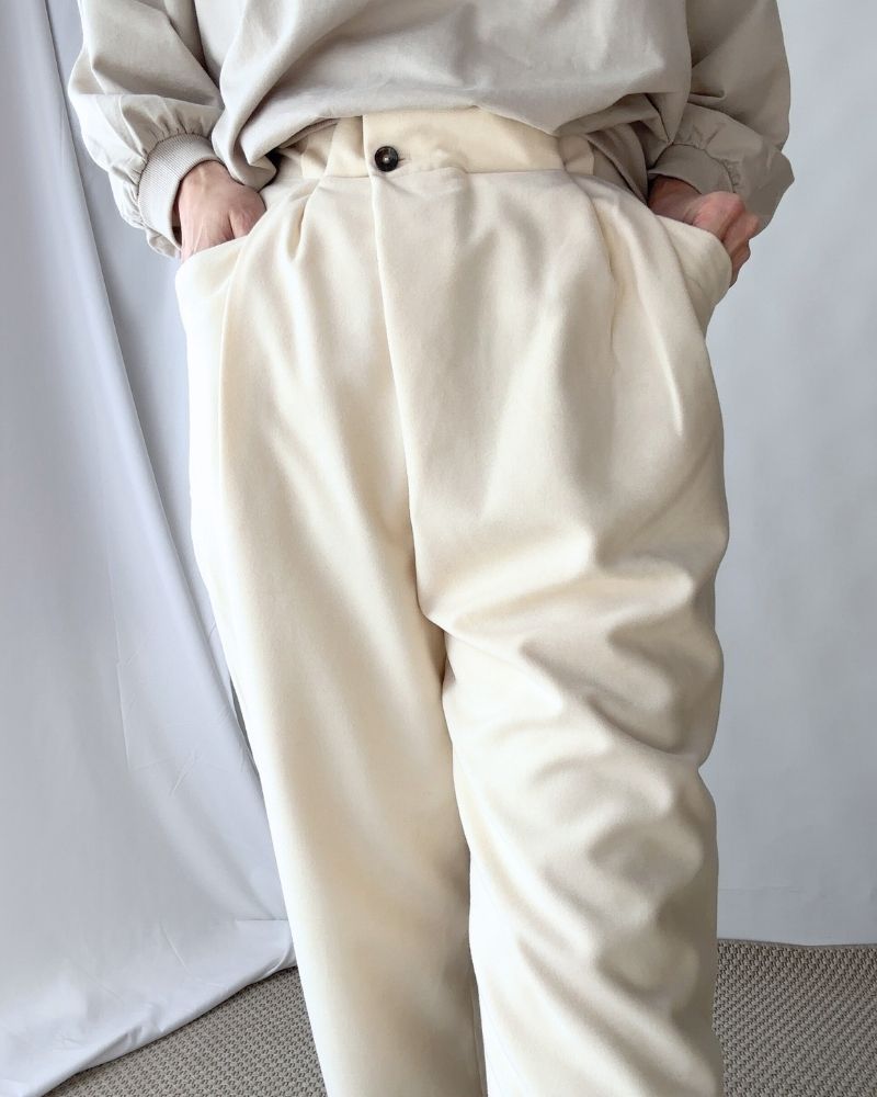 【sale】RapTuckTrousers”MelanieT/R” OffWhite