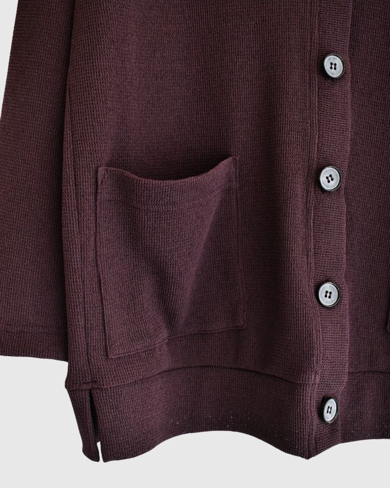 RANDOM WAFFLE カーディガン Burgundy