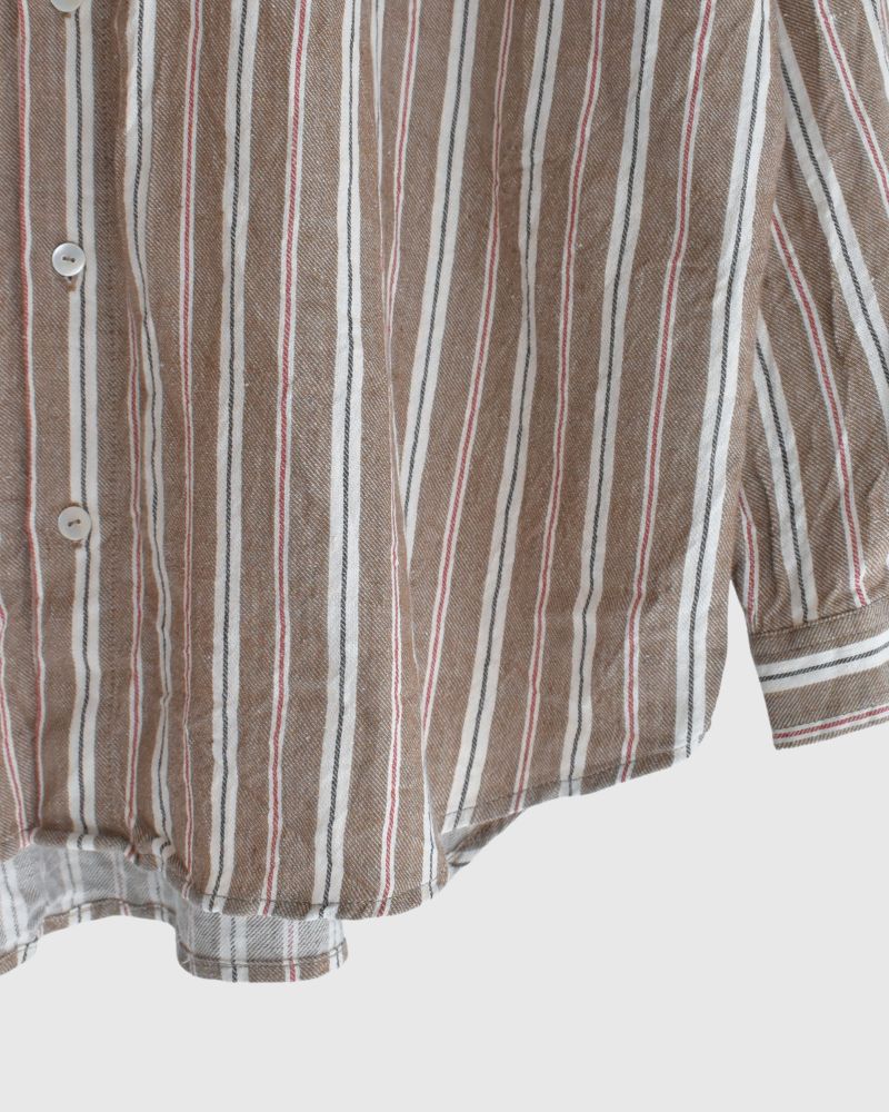 ベンガルストライプシャツ Brown